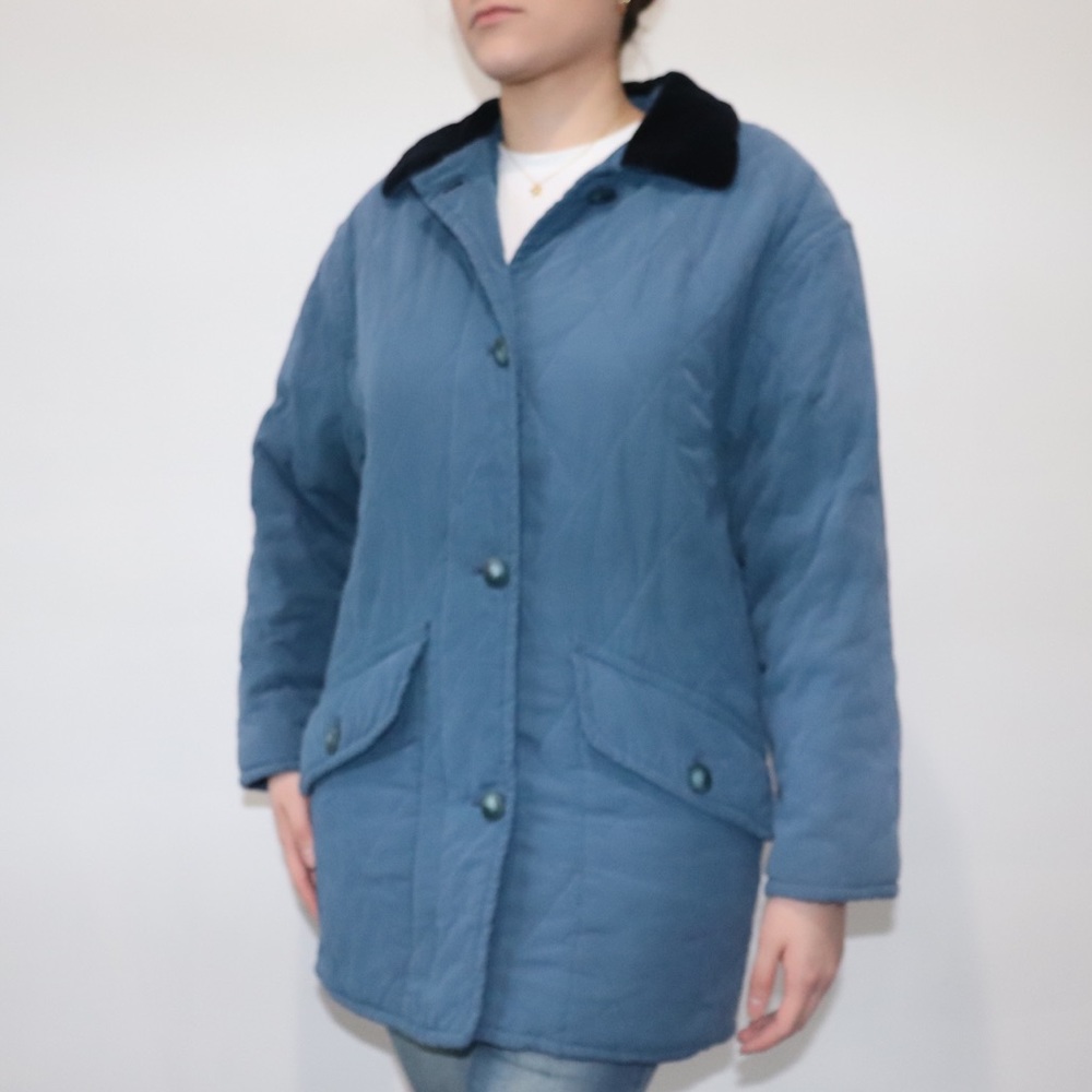 Quilted Midi Length Coat